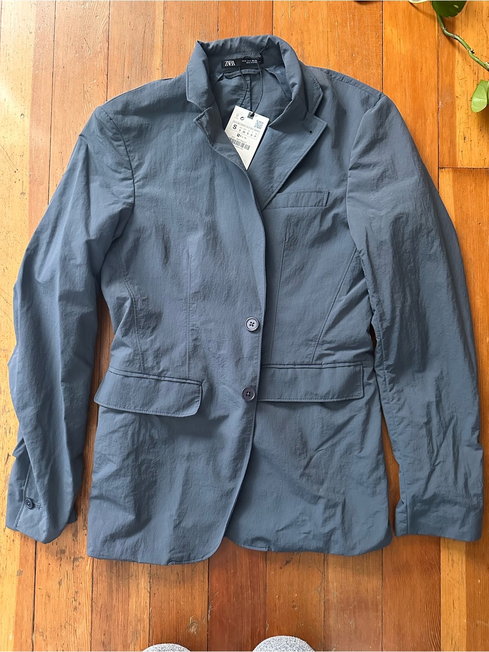 ZARA Navy/gray Tailored Blazer Jacket